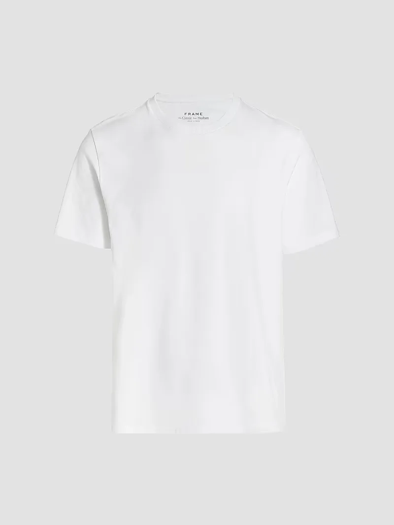 FRAME Men's Short-Sleeve Cotton T-Shirt - White - Size Large
