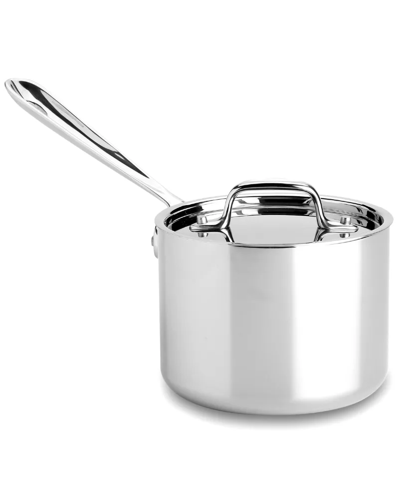 All-Clad Stainless Steel 2 Qt. Covered Saucepan - STAINLESS