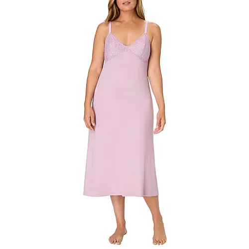 Bali Womens Satin Sleeveless V Neck Nightgown, X-large, Purple