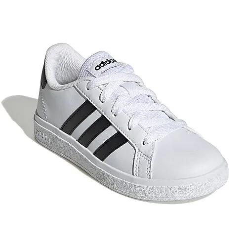 adidas Cloudfoam Grand Court 2.0 Big Kid Unisex Sneakers, 4 1/2 Medium, White