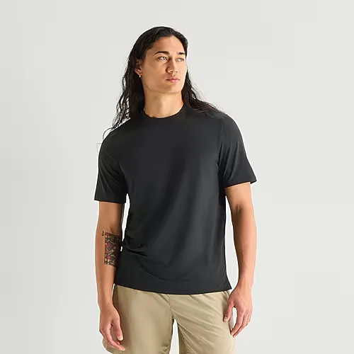 Xersion Mens Crew Neck Short Sleeve Quick Dry Active T-Shirt, X-large, Black
