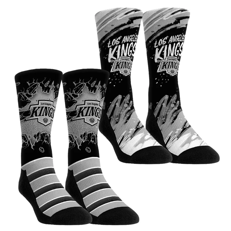 Unisex Rock Em Socks  Los Angeles Kings Ice Breaker Two-Pack Crew Socks Set