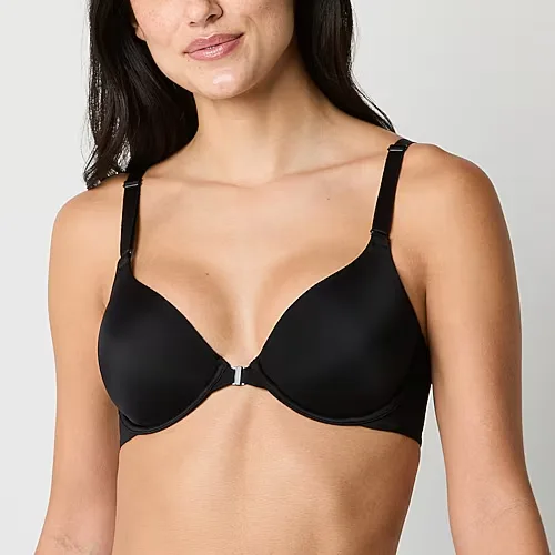 Ambrielle Everyday Front Close Bra, C, Black