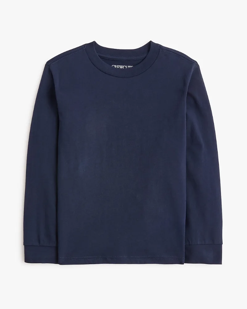Boys' long-sleeve 100% cotton jersey tee
