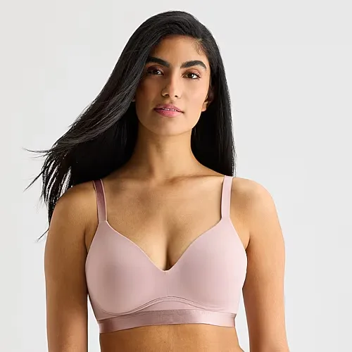 Ambrielle Bodyfit Wireless Full Coverage Bra, C, Purple