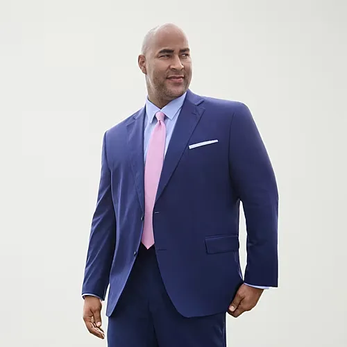 J. Ferrar Ultra Comfort Mens Big and Tall Regular Fit Suit Jacket, 60 Big Regular, Blue