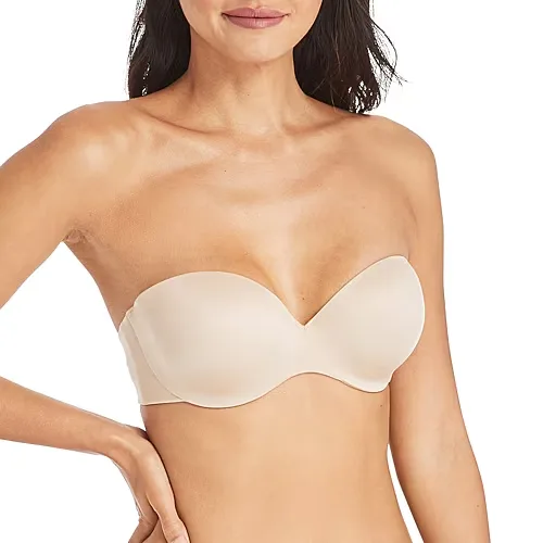 Maidenform Love The Custom Lift Multiway Womens Medium Support Demi Push Up Strapless Strapless Bra 09417, D, Brown