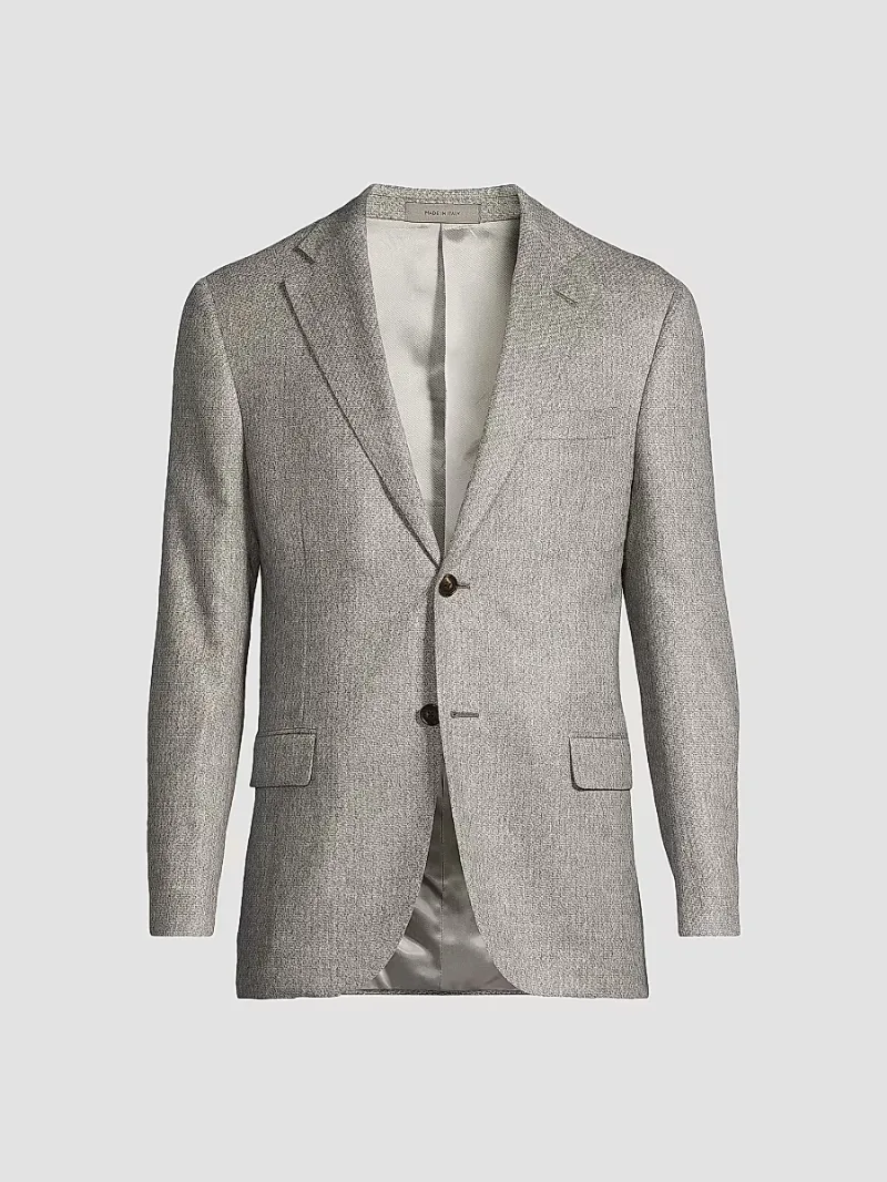 Corneliani Men's Silk-Cashmere Sport Coat - Grey - Size 40