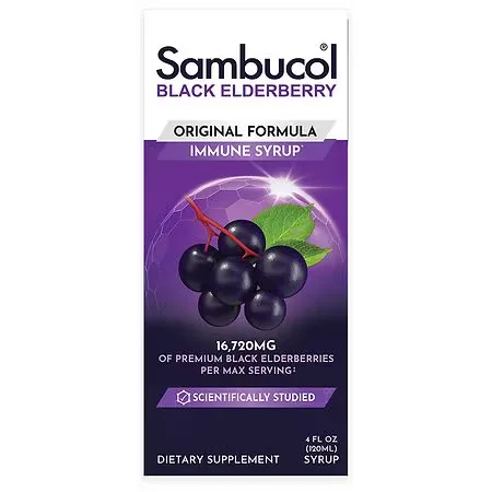 Sambucol Black Elderberry Original Immune Support Syrup Elderberry - 4.0 fl oz