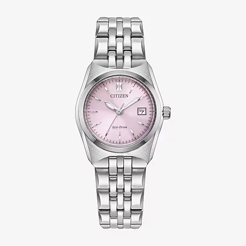 Citizen Corso Womens Silver Tone Stainless Steel Bracelet Watch Ew2291-51x, One Size, White