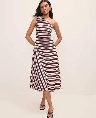 Ann Taylor Striped Midi Dress