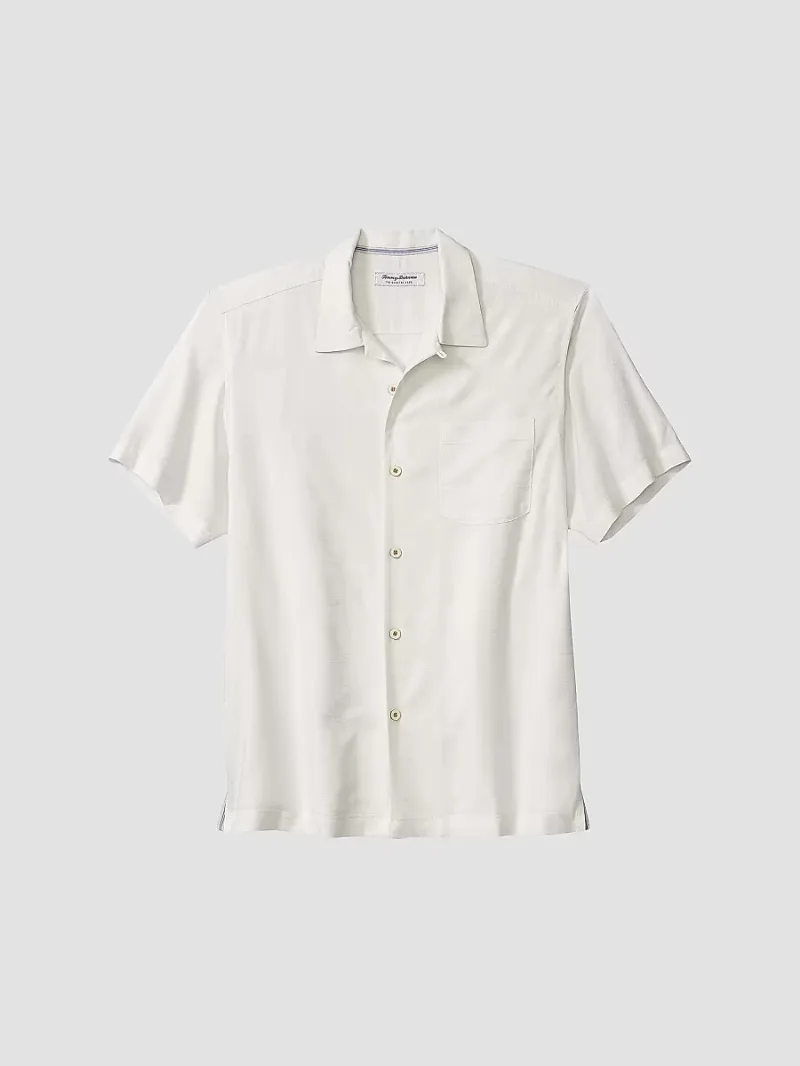 Tommy Bahama Men's Coastal Ease Jacquard Shirt - White - Size Small