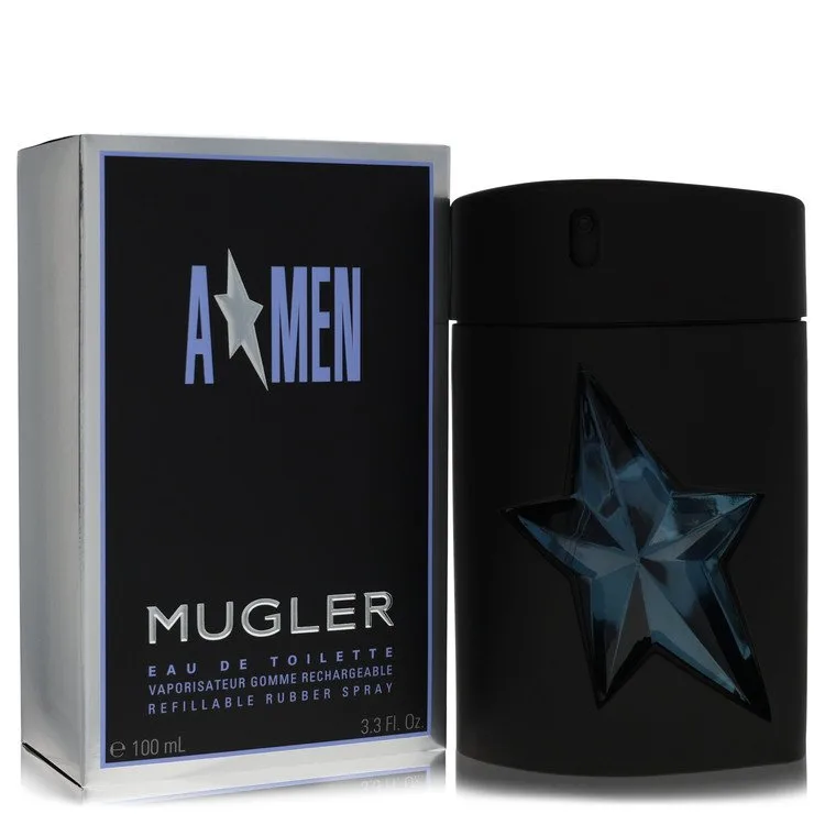 Angel Cologne 3.4 oz EDT Spray Refillable (Rubber) for Men
