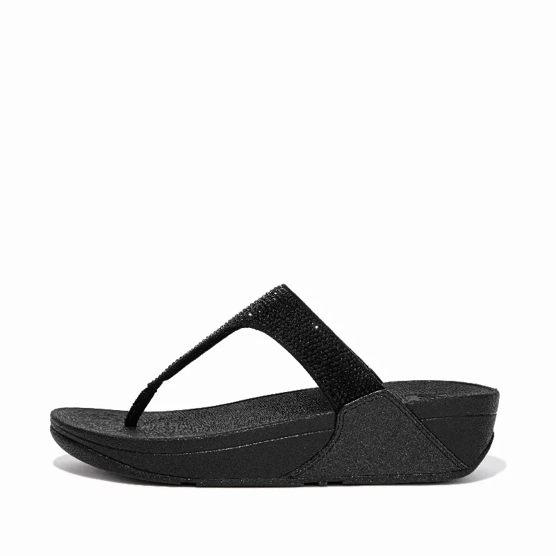 LULU Crystal Toe-Post Sandals