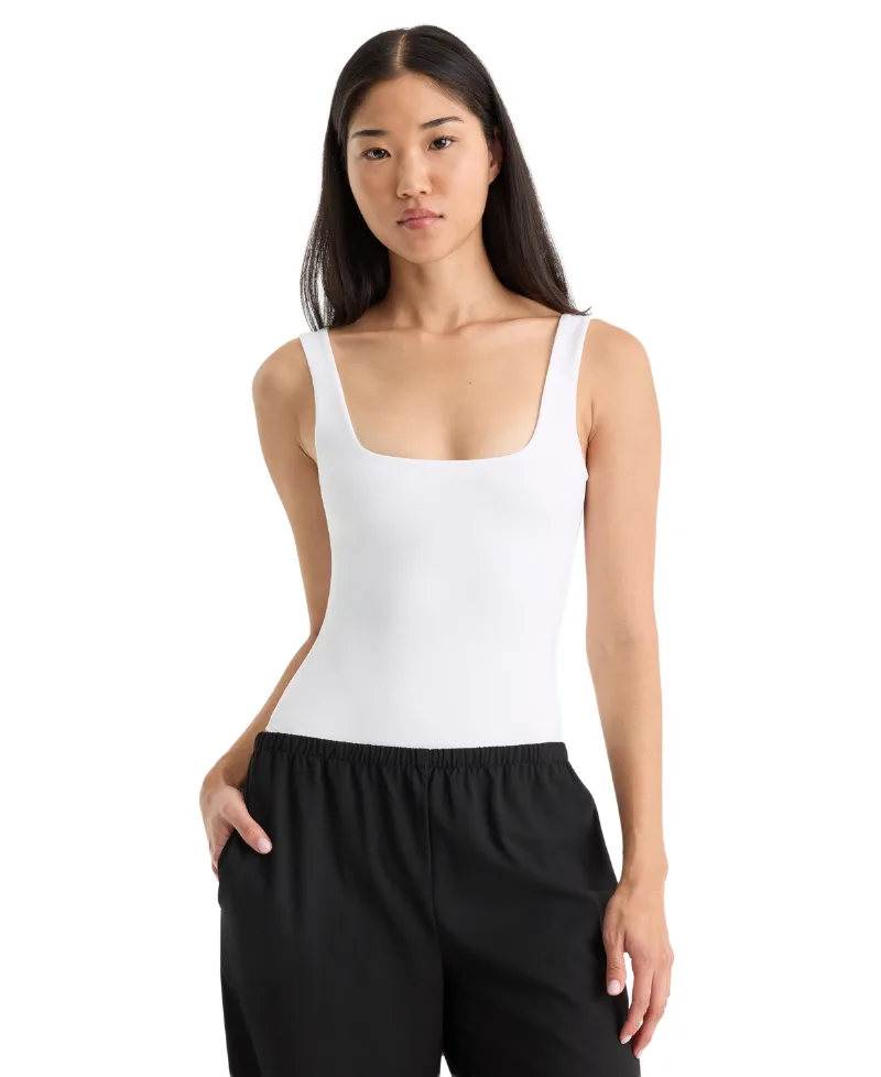 Good American Women's Scuba Modern Tank Bodysuit - White
