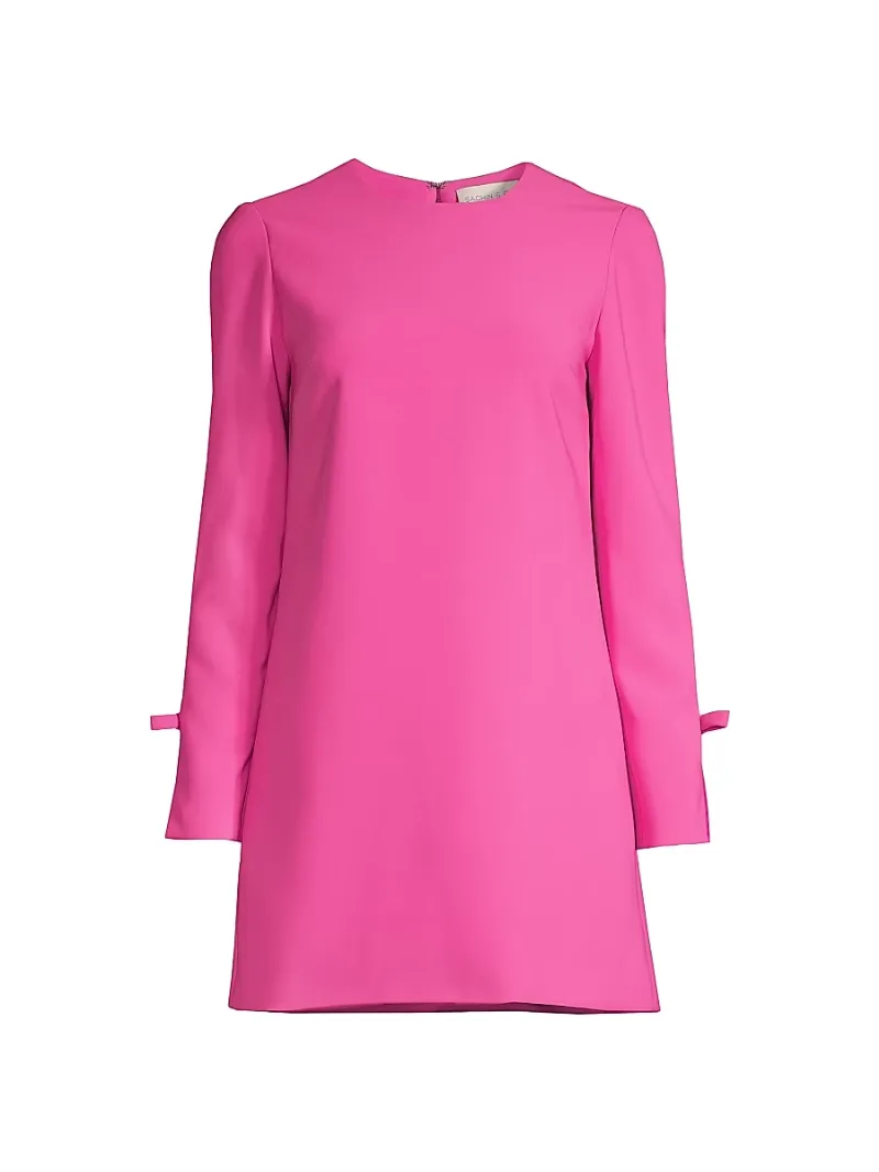 SACHIN BABI Women's Lily Long-Sleeve Shift Dress - Rose Pink - Size 6