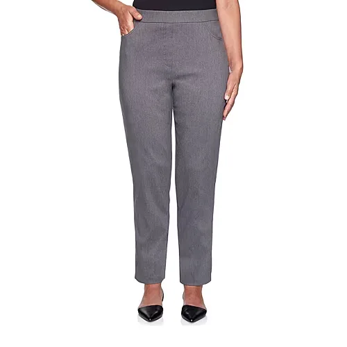 Alfred Dunner Classics Womens Allure Stretch Pant, 18, Gray