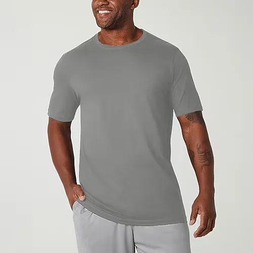 Xersion Xtreme Mens Crew Neck Short Sleeve Active Big and Tall T-Shirt, 3x-large, Gray