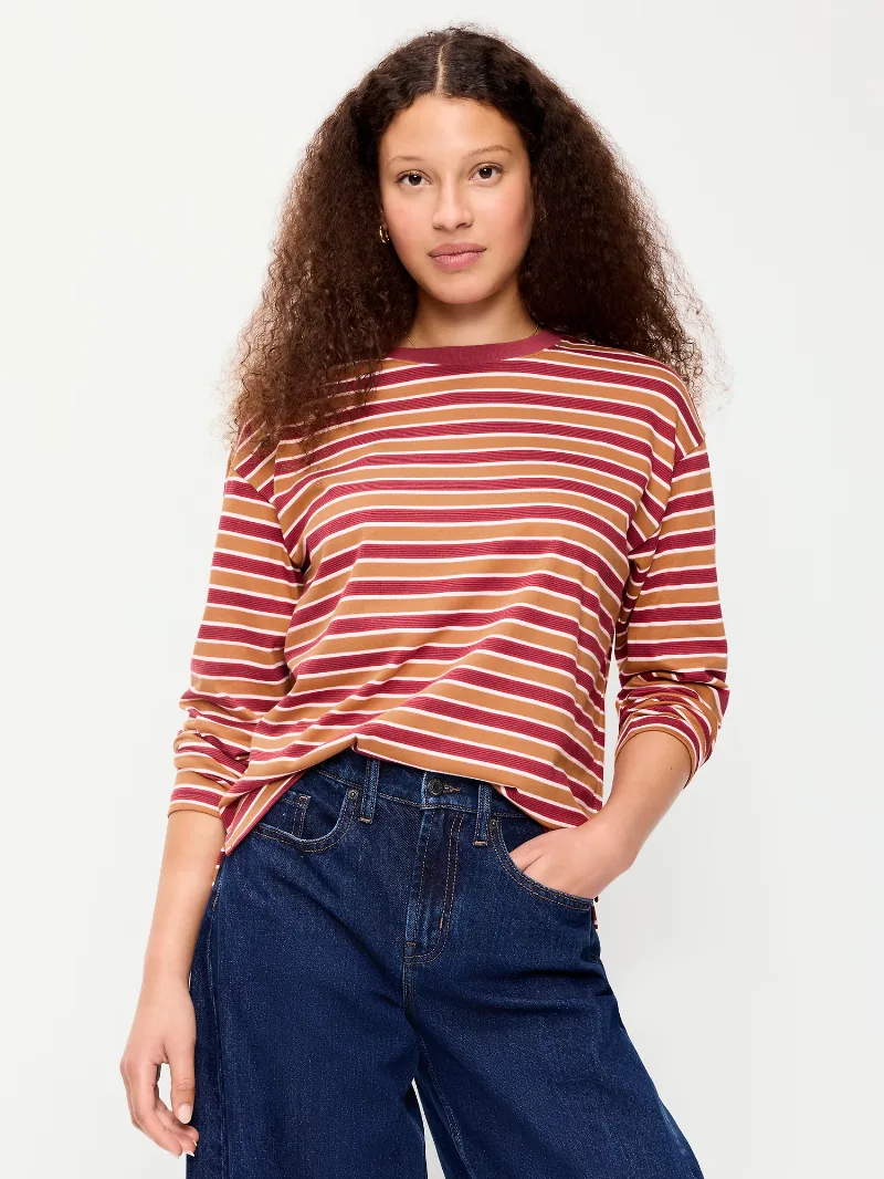 Vintage Long-Sleeve Crew-Neck T-Shirt