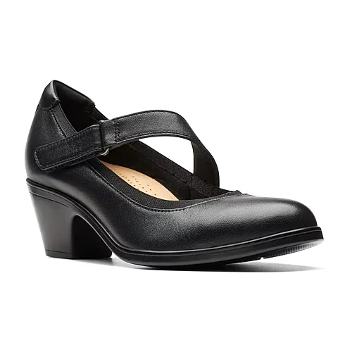 Clarks Emily Mabel Womens Round Closed Toe Mary Jane Shoes, 10 Medium, Black