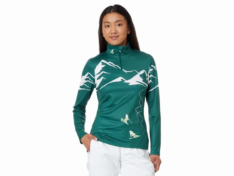 Spyder Figure 8 1/2 Zip (Cypress Green) Women's Clothing