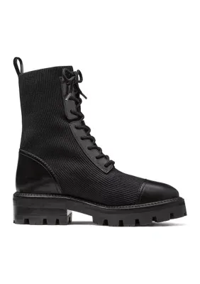 kate spade new york Women's Winton Combat Boots, Black, 6.5M