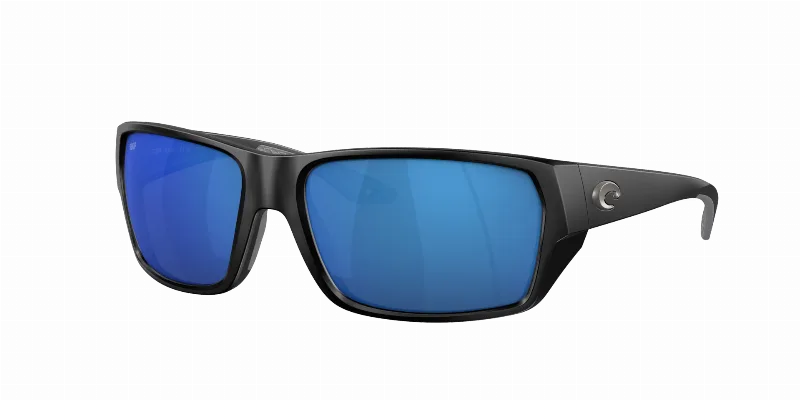 COSTA Man Sunglasses Tailfin  -  Frame color: Matte Black, Lens color: Blue Mirror
