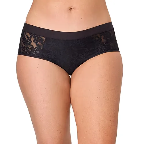 Bali Breathe Seamless Hipster Panty Dfclhp, Medium, Black