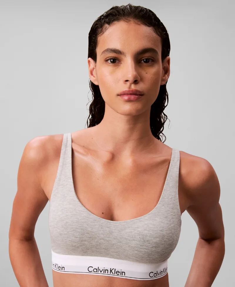 Calvin Klein Women's Flexible-Fit Full Coverage Bralette - Heather