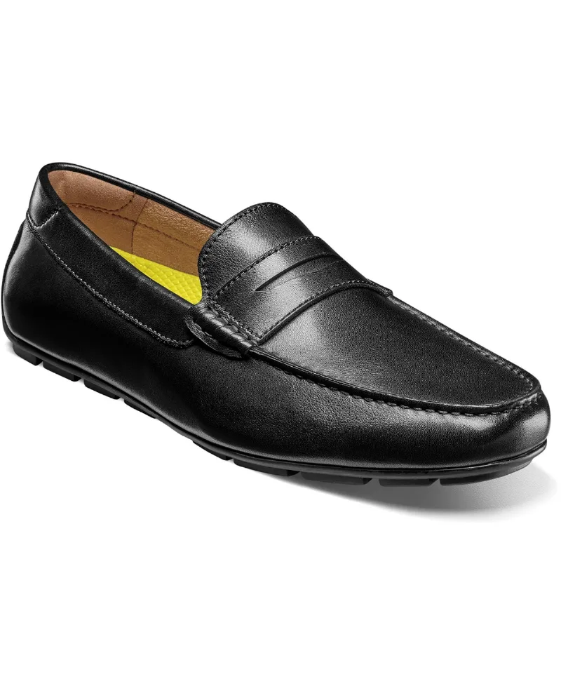 Florsheim Men's Motor Smooth Moc Toe Penny Loafer - Black