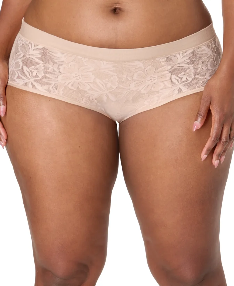 Bali Women's Breathe Lace Hipster Underwear - Almond