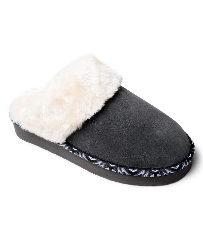 Minnetonka Women's Cerise Plush Slippers - Charcoal