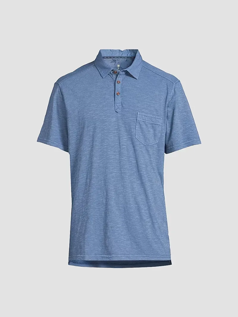 Tommy Bahama Men's Condesa Canyon Polo Shirt - Dockside Blue - Size Small