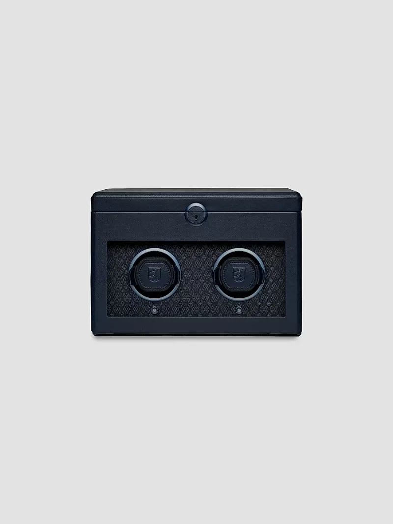 Earth Double Watch Winder - Midnight Blue