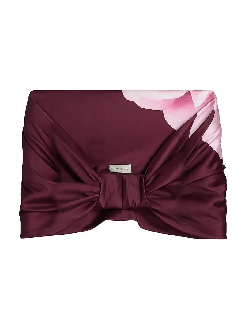 SACHIN BABI Women's Floral Hug Shawl - Bordeaux Esperance - Size Large
