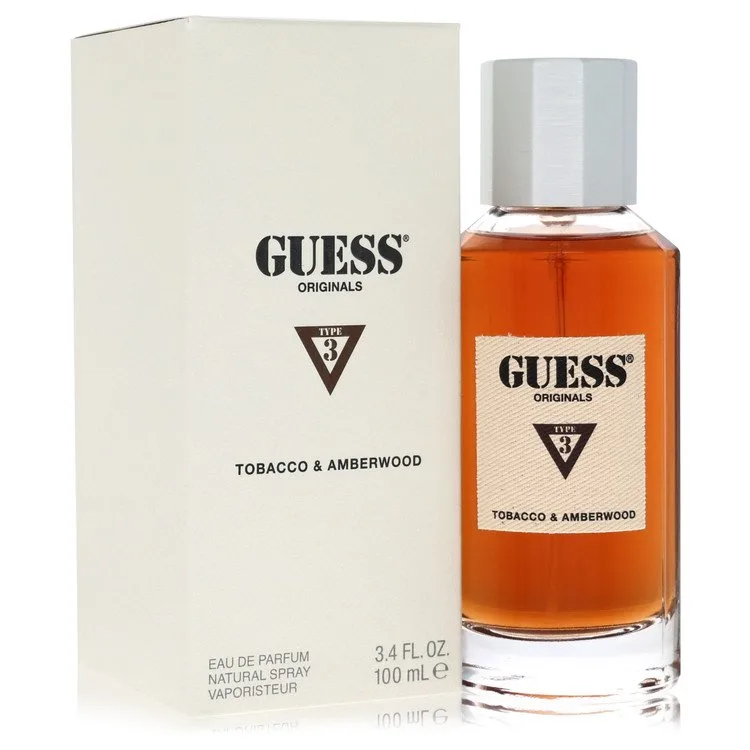 Guess Originals Type 3 Tabacco & Amberwood Cologne 3.4 oz EDP Spray for Men
