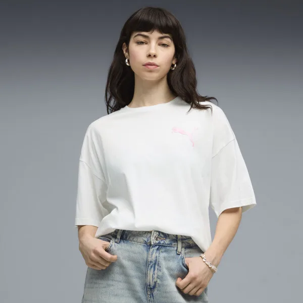 Playera PUMA Oversize Graphic Balloon Art para Mujer en Talle XL White