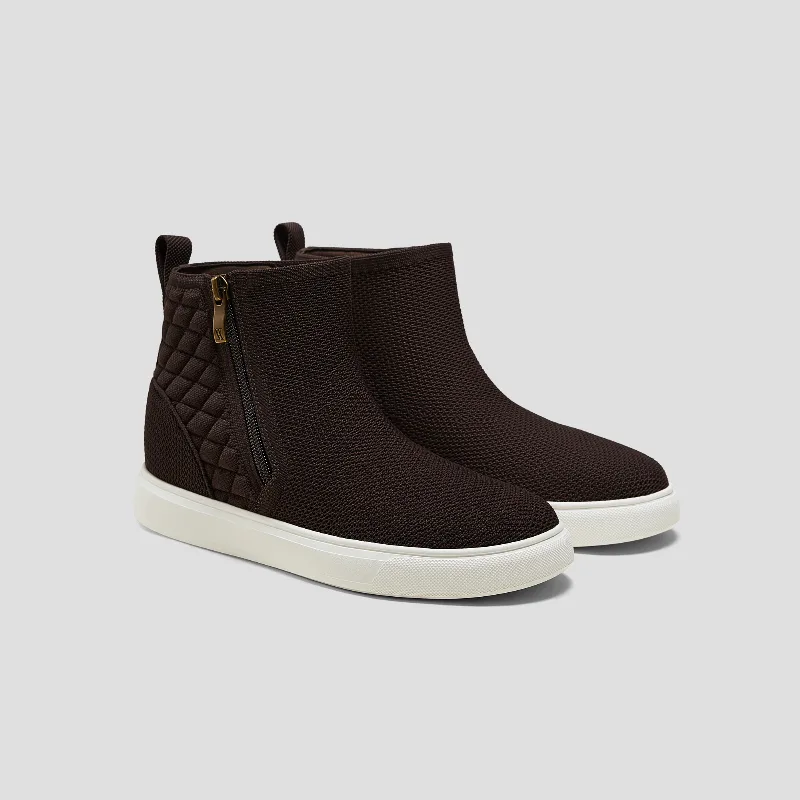 VIVAIA Round-Toe Hidden Wedge Sneakers (Casey)|DARK CHOCOLATE|EU 41