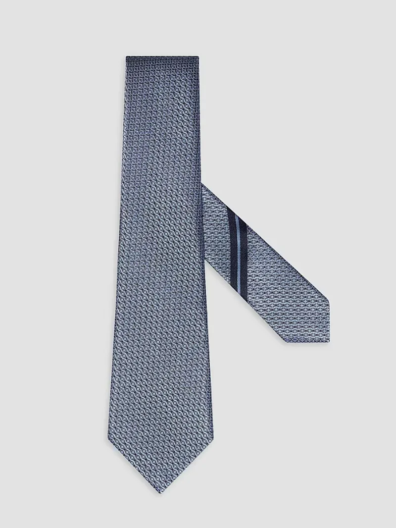 ZEGNA Men's Silk Tie - Light Avio Blue