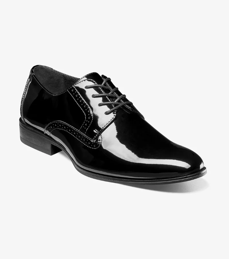 Stacy Adams Shoes Scottie Plain Toe Oxford Black Patent Size 9.5