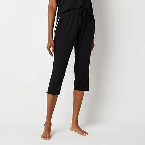 Liz Claiborne Cool and Calm Womens Pajama Capri Pant, X-large, Black