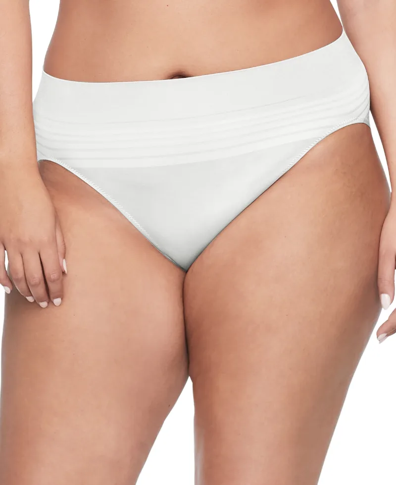 Warners No Pinching, No Problems Dig-Free Comfort Waist Smooth and Seamless Hi-Cut RT5501P - White