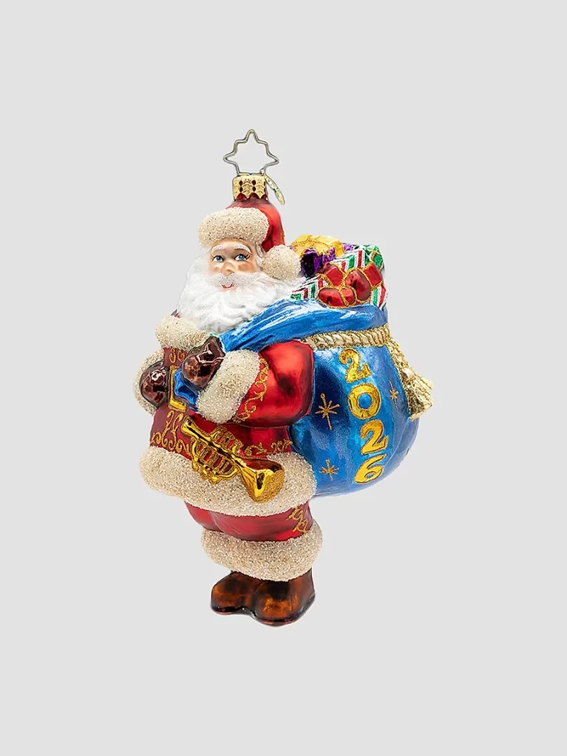 Christopher Radko A Bag Full Of Memories 2026 Glass Santa Ornament
