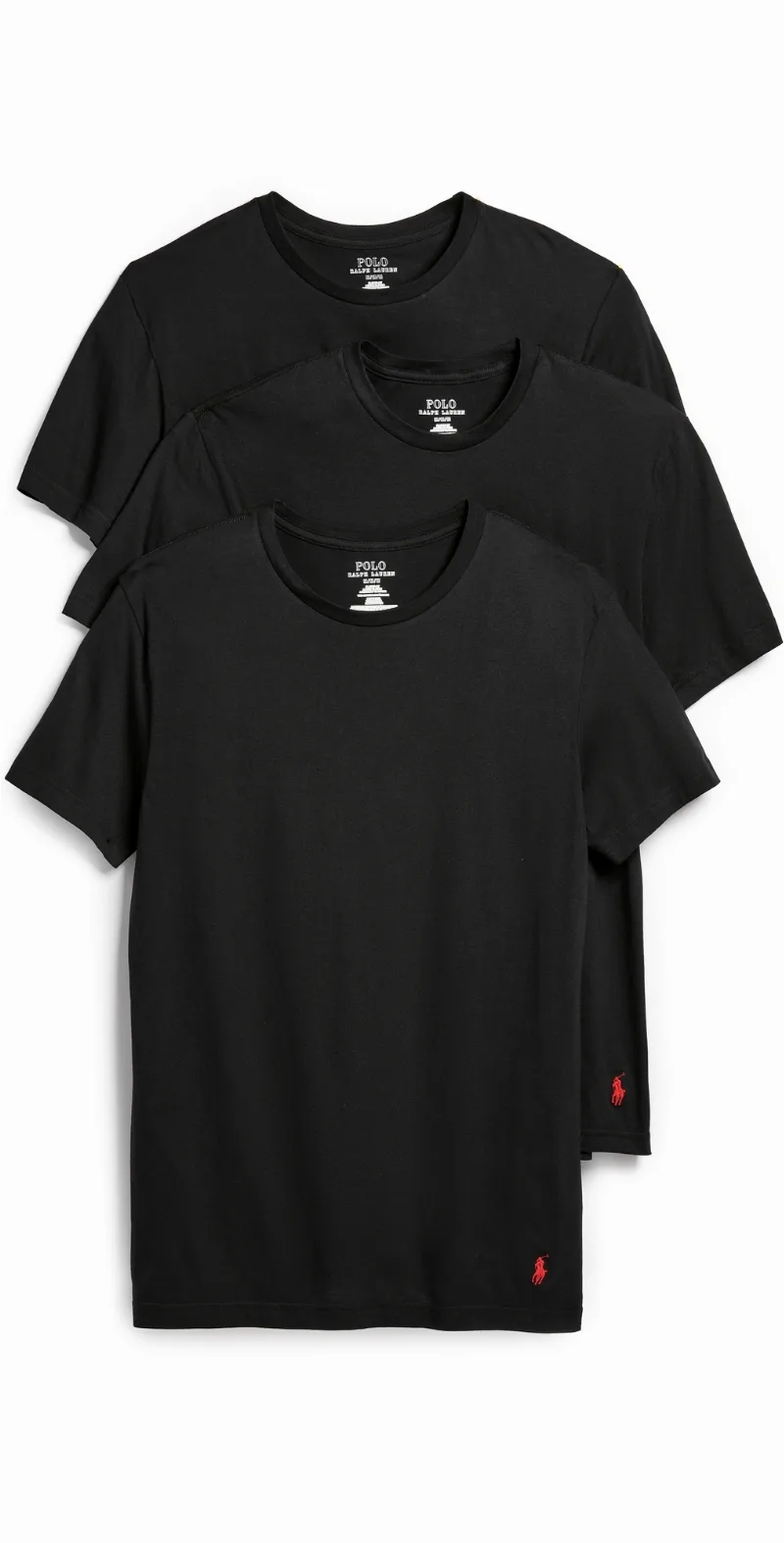 Polo Ralph Lauren Underwear Classic Fit Cotton Crew Tee 3 Pack Polo Black S
