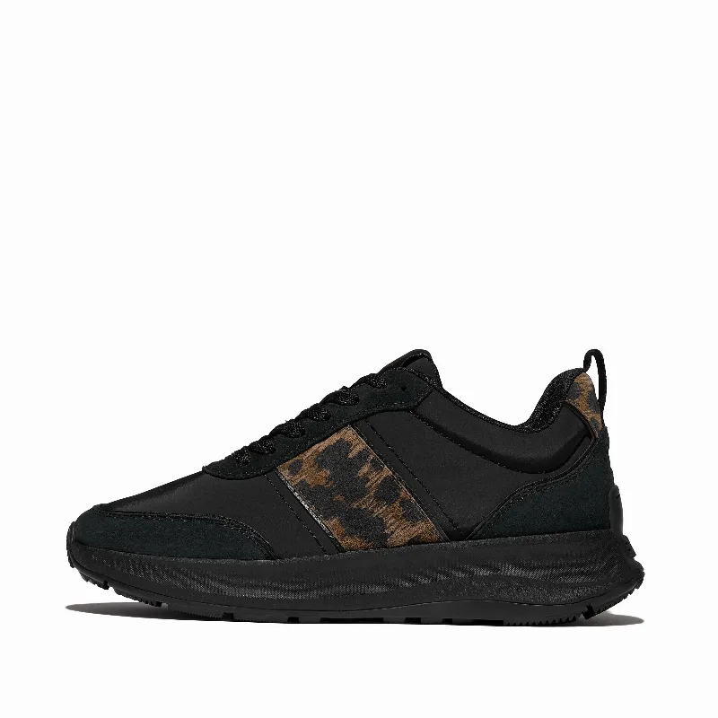 F-MODE Flow Leopard Suede/Fabric Sneakers