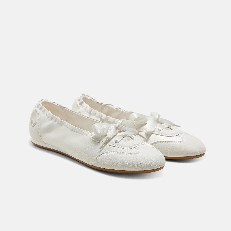 VIVAIA Round-Toe Satin Sneakerina (Yanka)|LIGHT GOLD|US 6.5