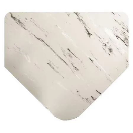 Antifatigue Mat, 24 ft. L x 2 ft. W, 1/2" Thickness, Marble, Gray