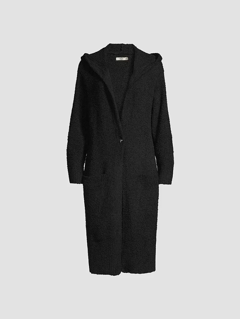 UGG Women's Judith Hooded Cardgian - Black - Size XS