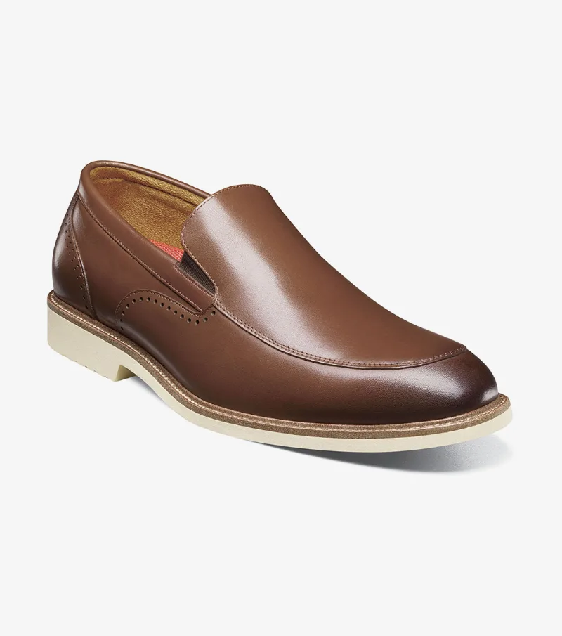 Stacy Adams Shoes Wellington Moc Toe Slip On Chocolate Size 12