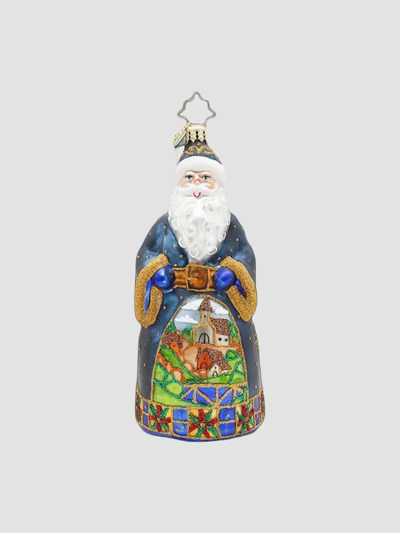 Christopher Radko Santa's Keepsake Village Glass Ornament